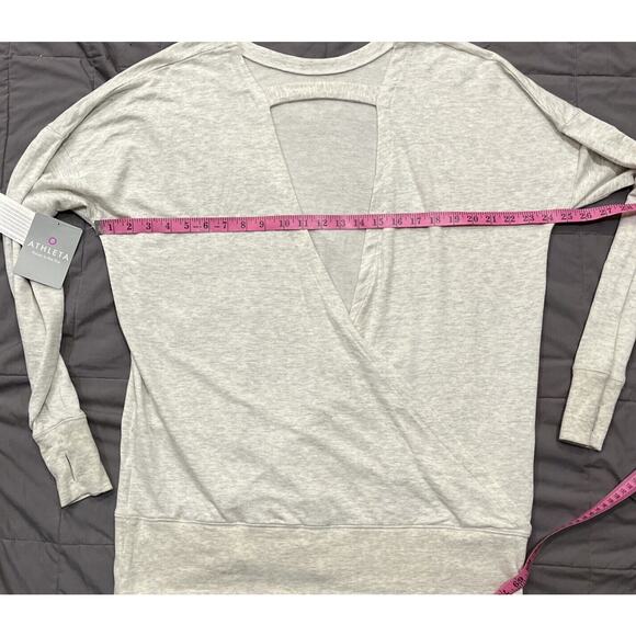 Athleta Shakra Wrap Sweatshirt Oatmeal Longsleeve Size XL - Picture 8 of 10